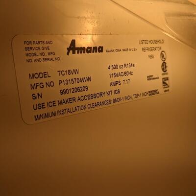 Exc Condition Amana Refrigerator 18 cu ft