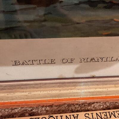 Battle of Manila Print, Nice Condition