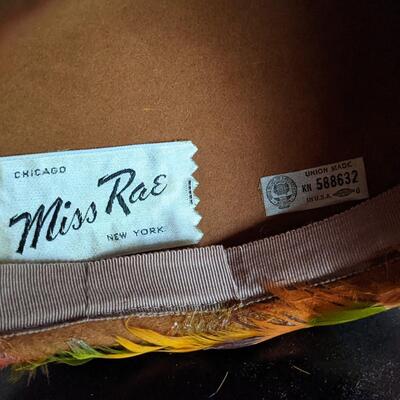 Vintage Miss Rae Feather Hat