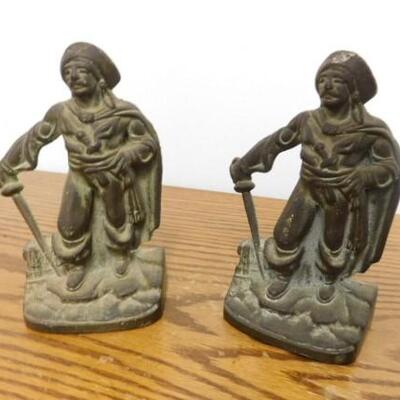 Antique Cast Iron Pirate Book Ends