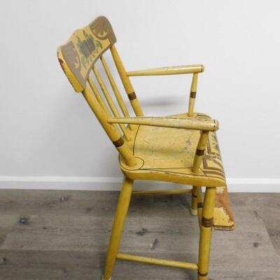 Antique Pennsylvania Painted Amish Child's High Chair #1 of 2