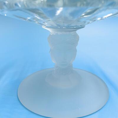 VINTAGE â€œTHREE FACEâ€ FROSTED PEDESTAL BOWLS