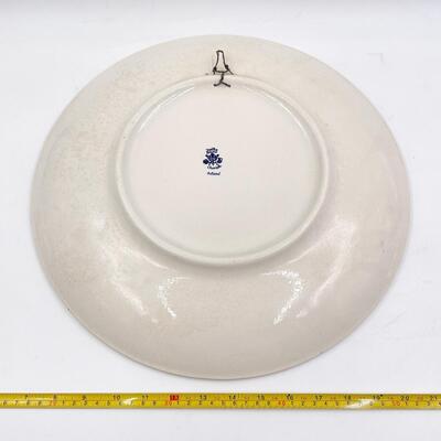 VINTAGE â€œDELFTS BLAUWâ€ DELFTWARE 15.5â€ BLUE & WHITE PLATE