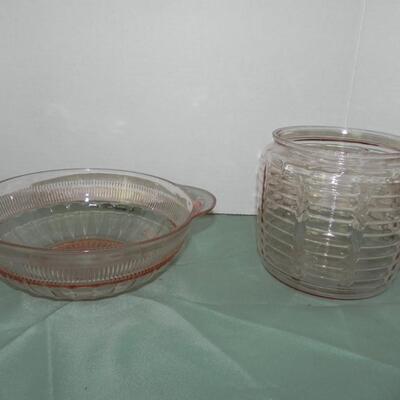 LOT 86  PINK DEPRESSION GLASS PIECES