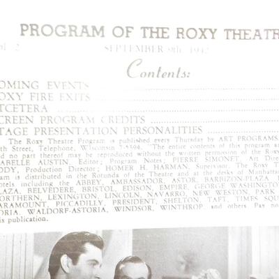 1942 Issue of Roxy Theater of General MacArthur