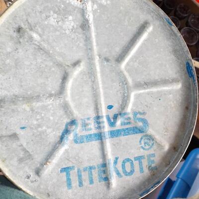 1950's Reeves Tite Kote coat 5 gallon gas can.