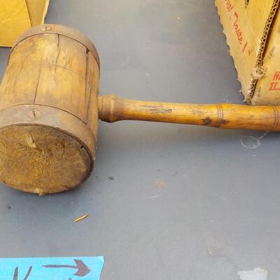 1920's 4 lb. wooden mallet.