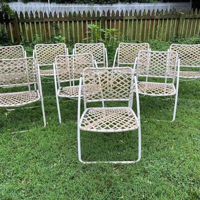 357. Brown Jordan Aluminum Outside Folding Chairs ( 9 ) 