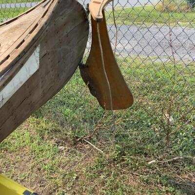 365. Antique Wooden Adirondack 17' Canoe 