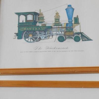 Set of Five Framed Signed Prints of Antique Steam Jalopies
