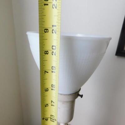 Vintage Metal Tole Shade Lamp and Post