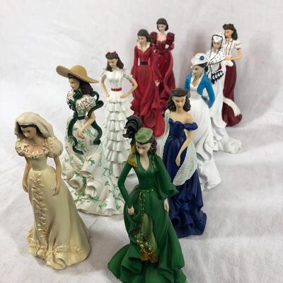 Oh-So Scarlett O'Hara Gone with the Wind 10 Figurines The Hamilton Collection