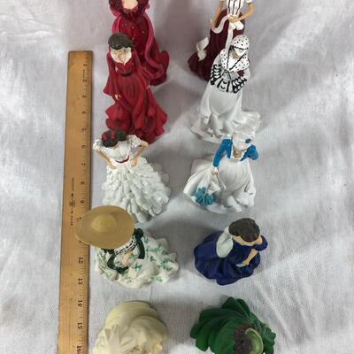 Oh-So Scarlett O'Hara Gone with the Wind 10 Figurines The Hamilton Collection