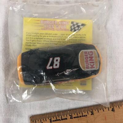 Burger King Kids Club Toy Race Car Joe Nemechek NASCAR in Plastic