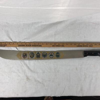 South American Country Decorated Machete Knife Sword Blade El Salvador