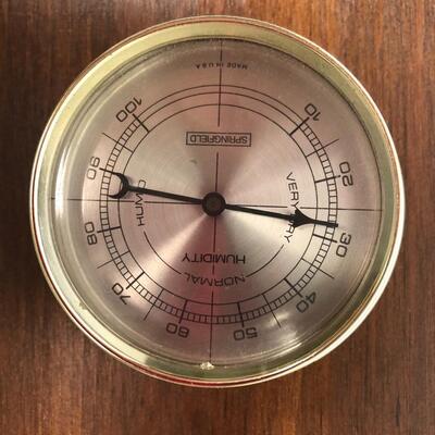 Wall Hanging Springfield Weather Instrument Thermometer Barometer