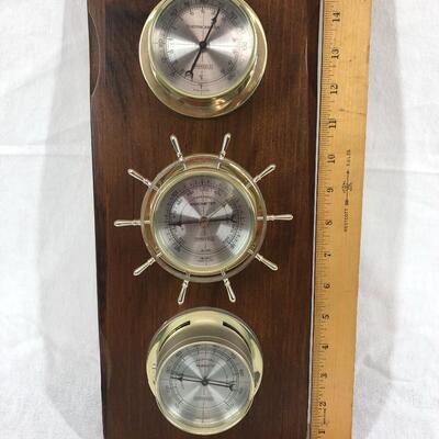 Wall Hanging Springfield Weather Instrument Thermometer Barometer