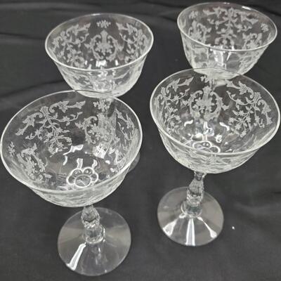 4 Vintage Sherry Glasses