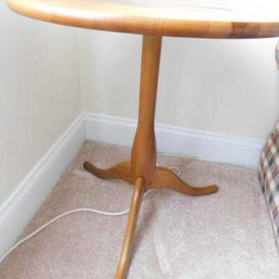 Solid Wood Couch Side Table for Lamps or Plants