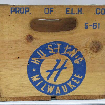 Nice Vintage Hustings Beverage Wood Box, MIlwaukee