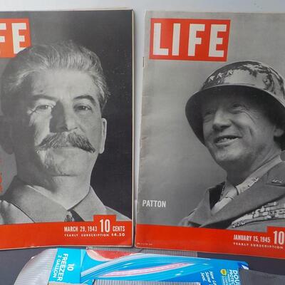 Life's 2 WW2 leaders Stalin and  General Patton. 1940's.