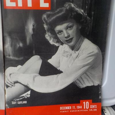 1940's Life Magazines Starlet's, Judy Garland and Lauren  Bacall.