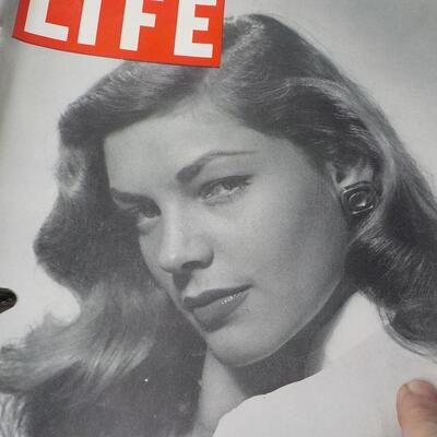 1940's Life Magazines Starlet's, Judy Garland and Lauren  Bacall.