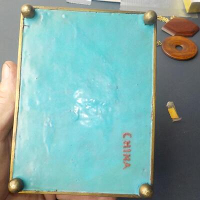 1950's Chinese Bake enamel Jewelry Box.