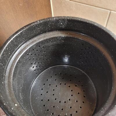 Lot 24: Enamel Canning Pot
