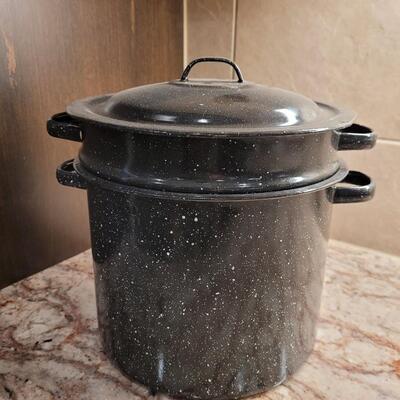 Lot 24: Enamel Canning Pot