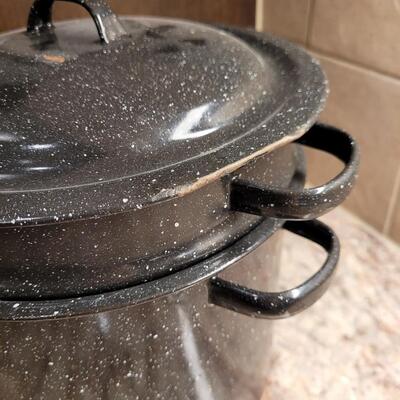 Lot 24: Enamel Canning Pot