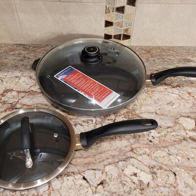 Lot 26: (2) Swiss Diamond Skillets with Lids