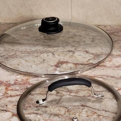 Lot 26: (2) Swiss Diamond Skillets with Lids