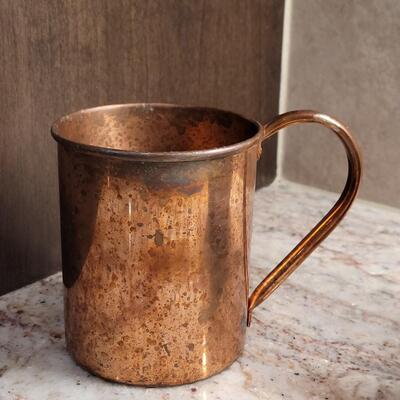 Lot 28: Small Copper Tea Pot and Mule Mug