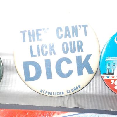 The original Presidential Election pins.