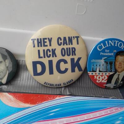 The original Presidential Election pins.