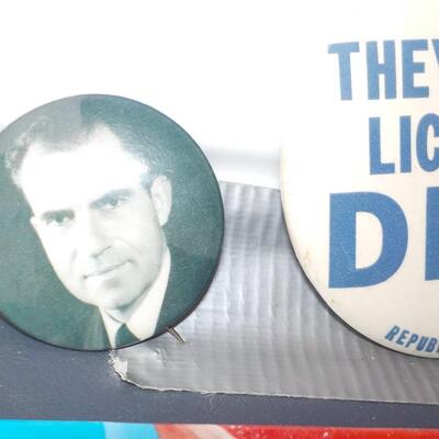 The original Presidential Election pins.