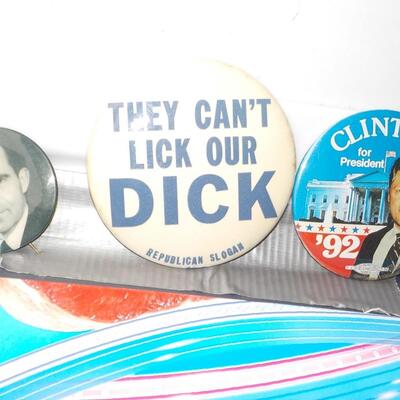 The original Presidential Election pins.