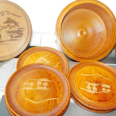 Hand made Trinket box and Japanese coasters.