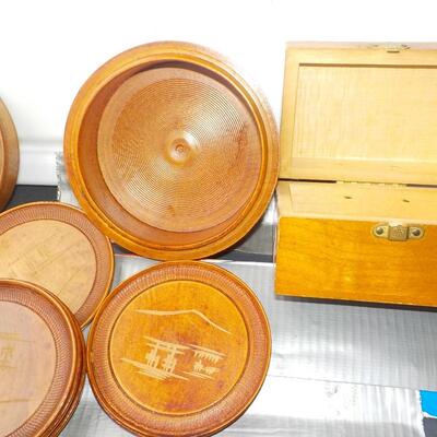 Hand made Trinket box and Japanese coasters.