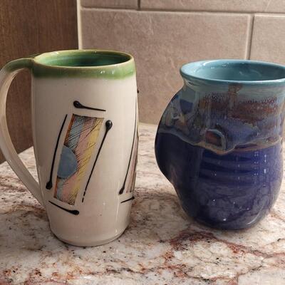 Lot 68: Artist Signed Coffee Cups (2) 