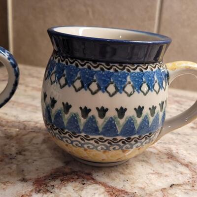Lot 69: (2) Coffee Cups made in Poland