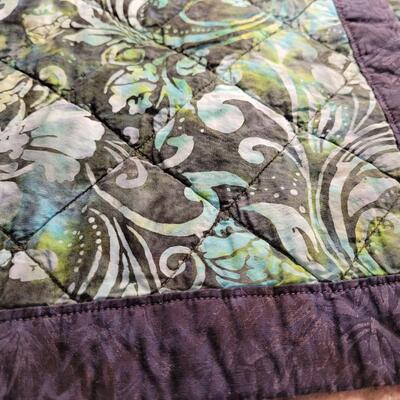 Lot 79: Quilted Placemats (6 - Blues & Greens)