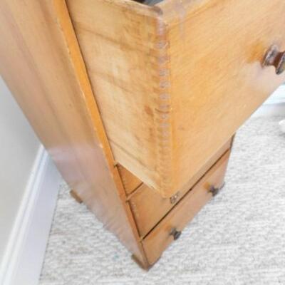 Antique Maple Solid Wood Small Chest of Drawers
