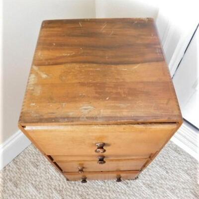 Antique Maple Solid Wood Small Chest of Drawers