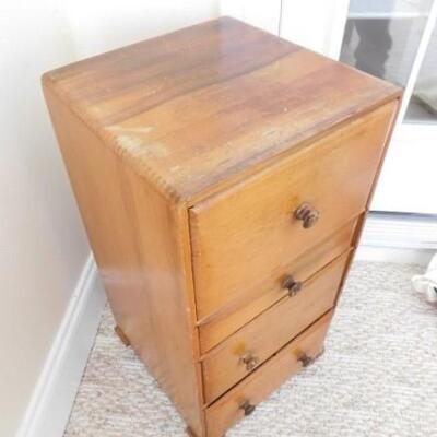 Antique Maple Solid Wood Small Chest of Drawers