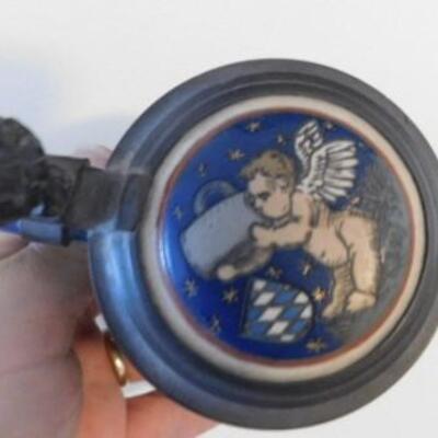 Vintage Patron Saint of Beer Collector Ceramic Stein