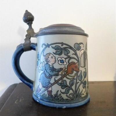 Vintage Patron Saint of Beer Collector Ceramic Stein