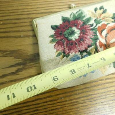 Mid Century Needlework Clutch Purse by Verdi