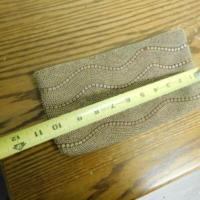 Vintage Mid Century Micro Pearl and Bead Clutch Purse Hong Kong